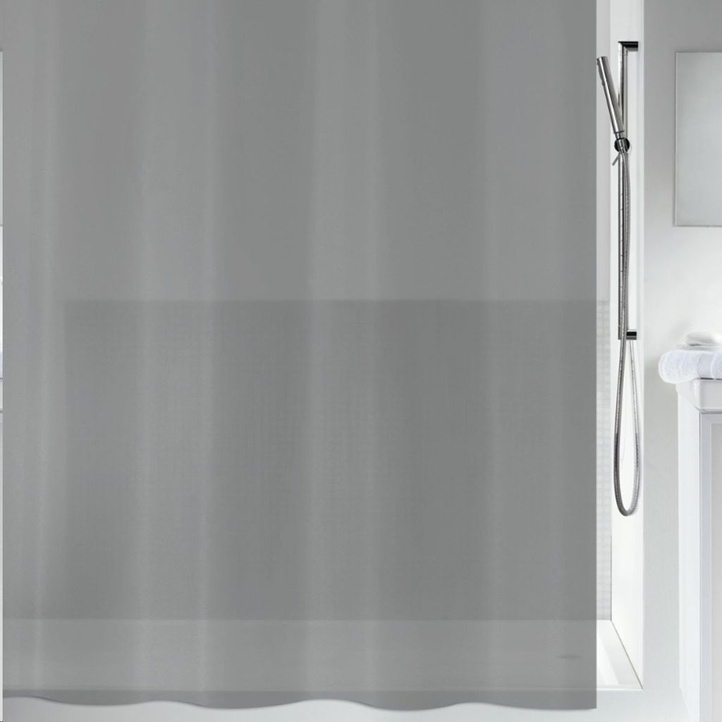 spirella Duschvorhang Peva Anti Schimmel 100% wasserdicht 180x200 cm "Bio Grau"
