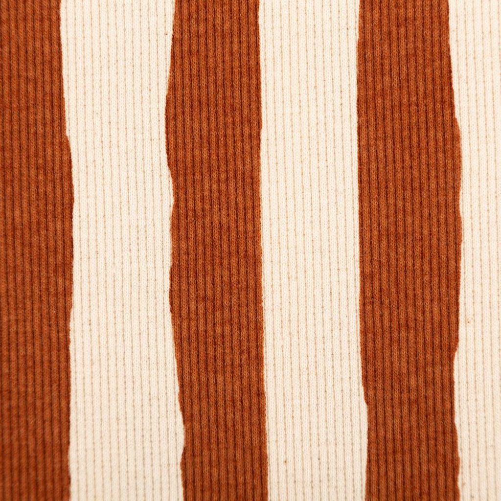 Bio Rippjersey Streifen natur braun Rib Jersey, 1,20 m breit