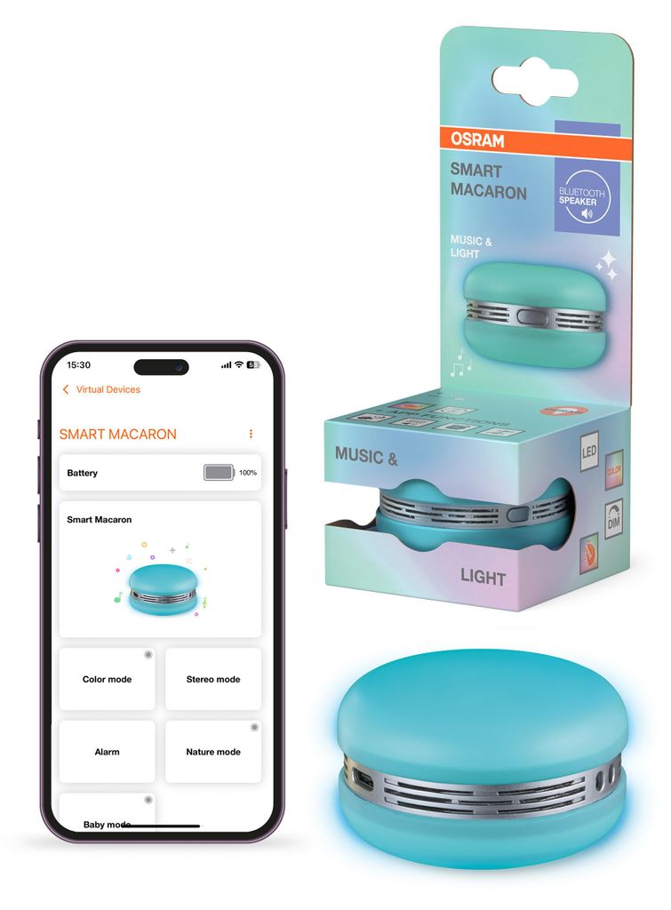 Osram Smart Macaron, altoparlante Bluetooth con luce Immagine del prodotto 