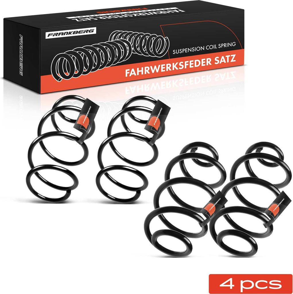 Frankberg 4x Fahrwerksfeder Vorne Hinten für Nissan Note E11 NE11 1.5L 2006-2012