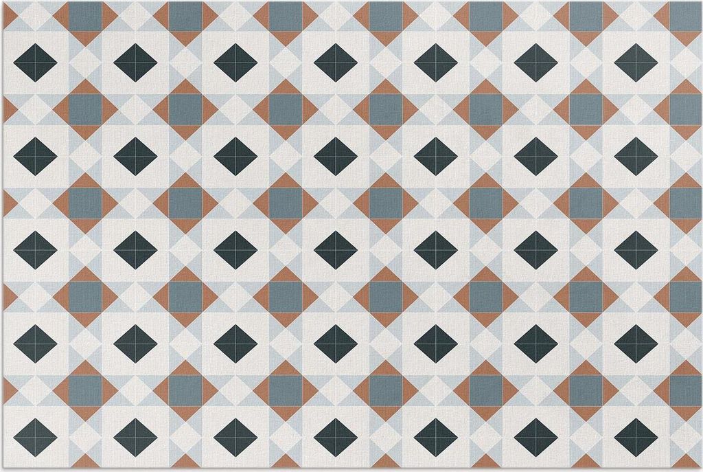 Geometrische Mosaik schöne Fliesen – Vinylteppich – 80x120 cm – Outdoor Teppich – Terrasse – Wetterfest – Modern