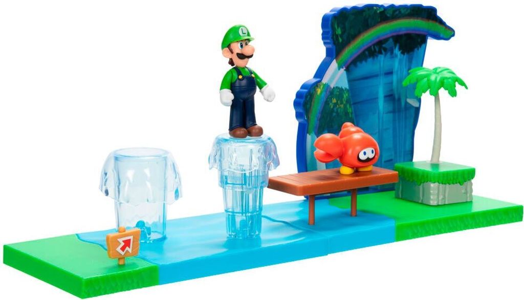 Super Mario Bros Sparkling Waters Spielset Spielfigur Luigi