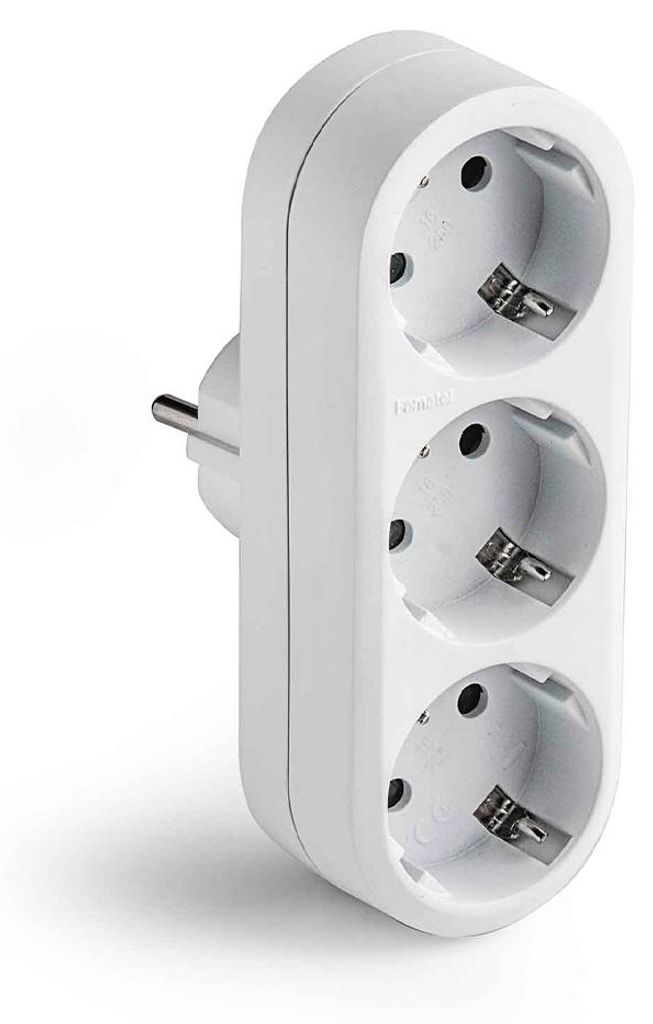 Adaptateur Triple Famatel Multiprise 3 Prises Frontales 16a Image du produit 