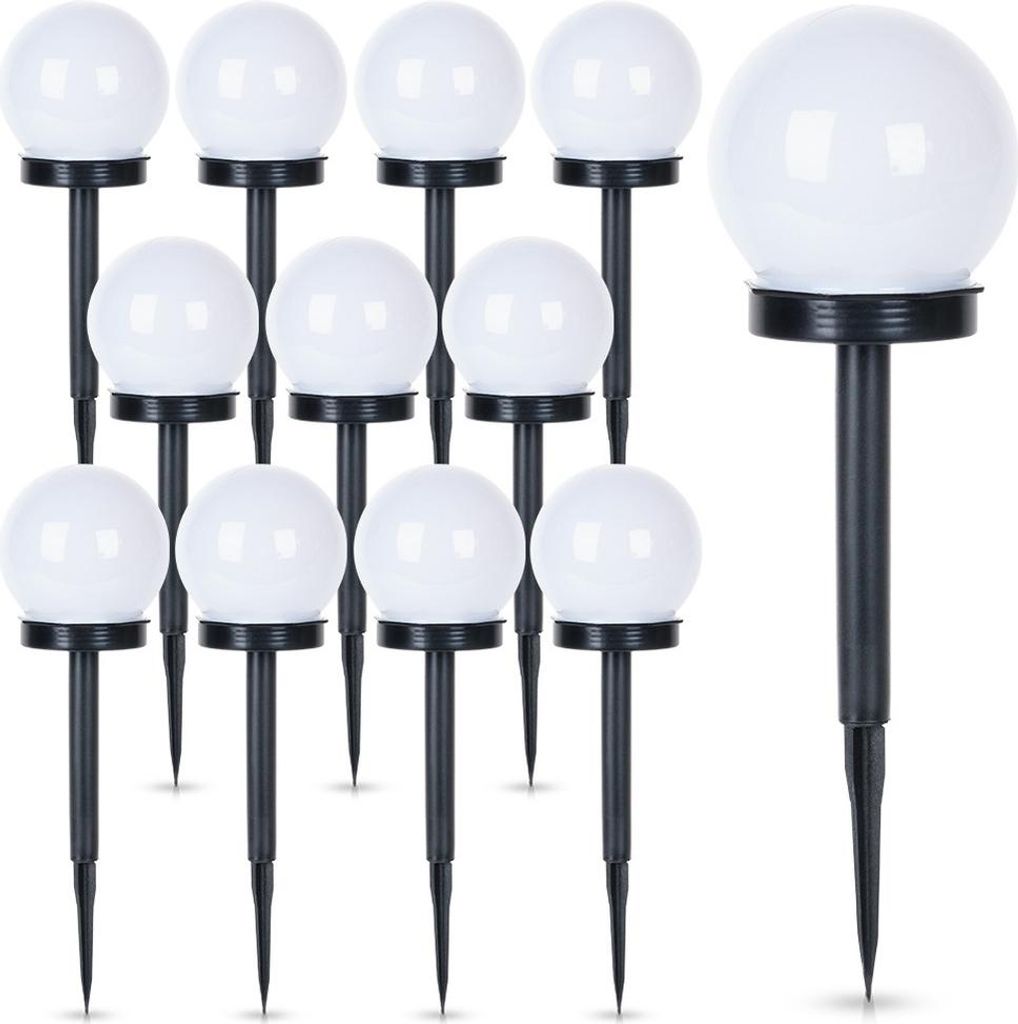 Solární LED zahradní svítidla, vestavná, 33,5 cm, 12 kusů. Obrázek produktu 
