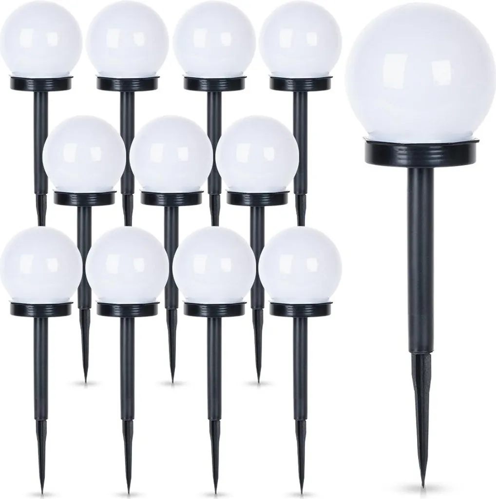 Balises Solaires Extérieures LED pour Chemin et Bordure - Set de 12