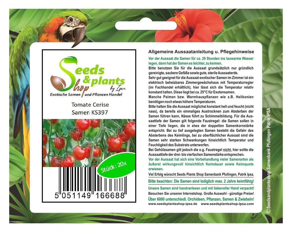 20x Tomate Cerise - Alte Sorten Samen Salat Gemüse Garten Kräuter KS397