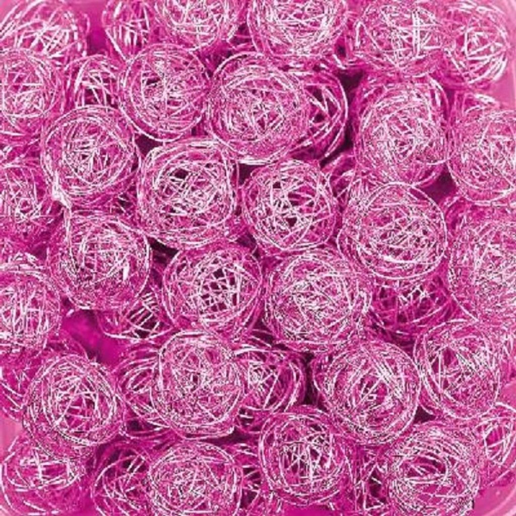 DRAHT-BÄLLE 30mm, 3cm/10 Stück PINK