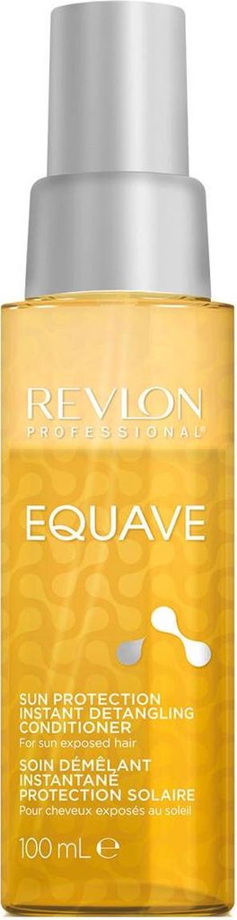 A product shot of a bottle of Revlon Equave Sun Protection Instant Detangling Conditioner.