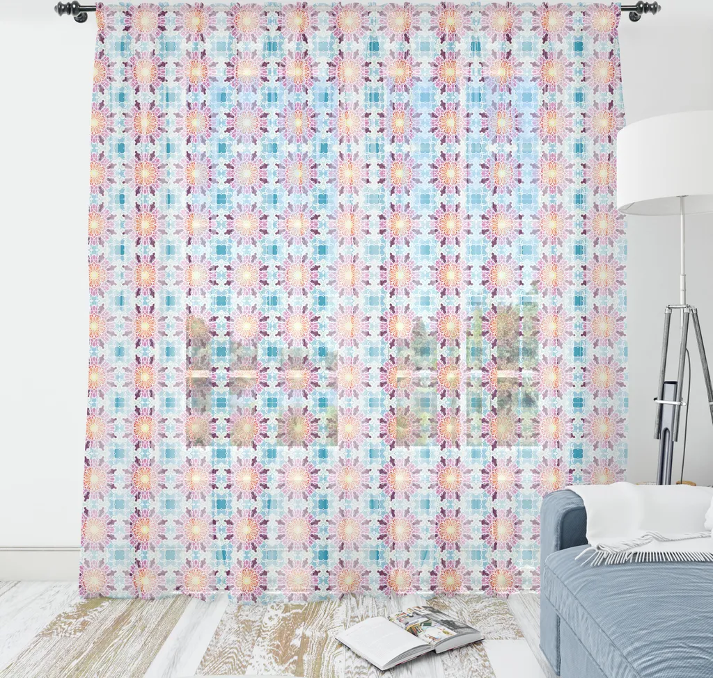 Arazzo Etnico ABAKUHAUS Viola e Azzurro - Arredo Boho Chic per Parete