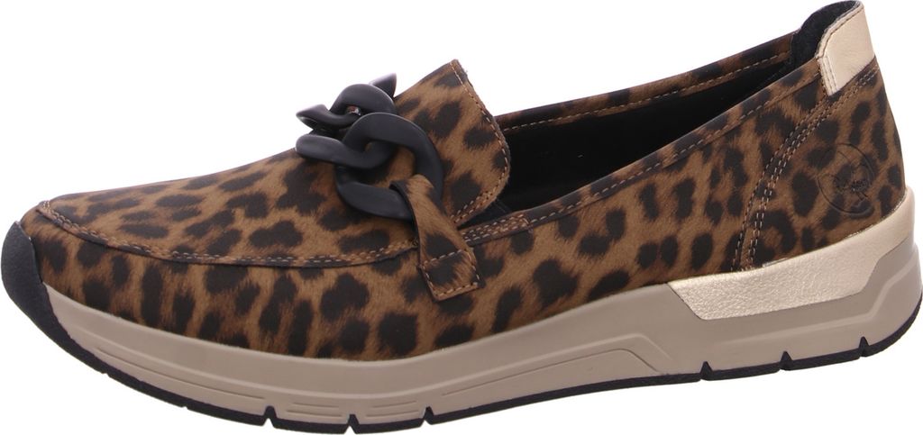 Rieker Damen Slipper Braun/Leopard Produktbild 
