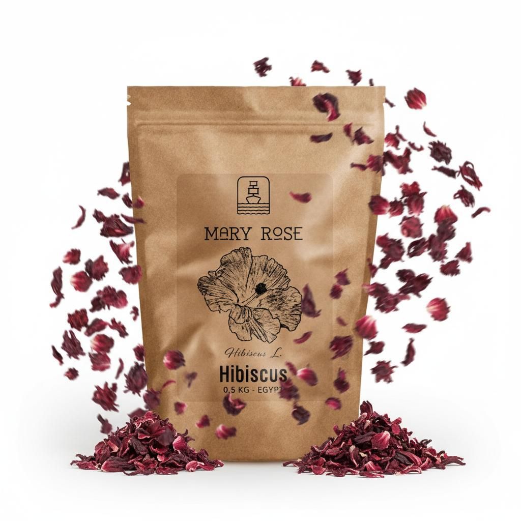 Mary Rose - Hibiskus Blütenblätter 500g - 100% Rein Produktbild 
