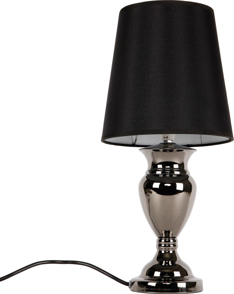 Moderne Tischlampe H:48cm Schwarz Tischleuchte Lampe Produktbild 