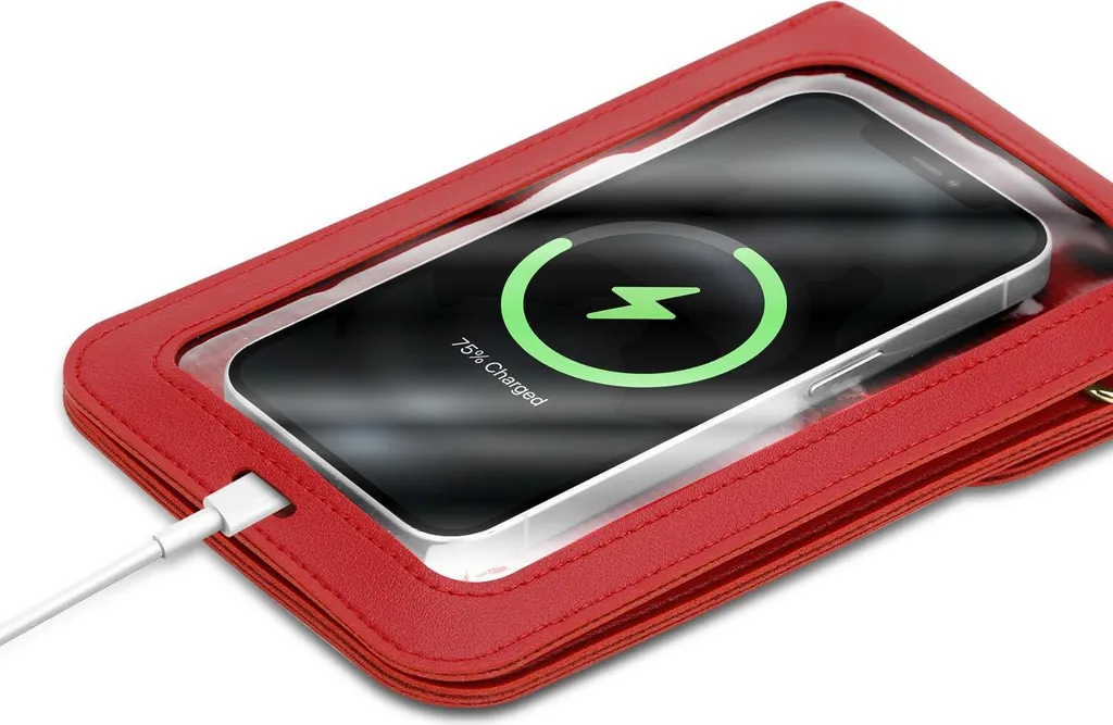 Cover Borsa Tracolla Huawei NOVA 13 Rosso | Custodia con Touch Window - 4