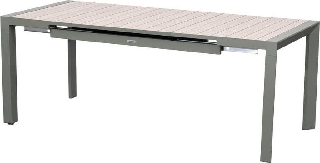 Gartentisch für 8 personen ausziehbar evasion beige leinen lorbeerblatt - Hespéride