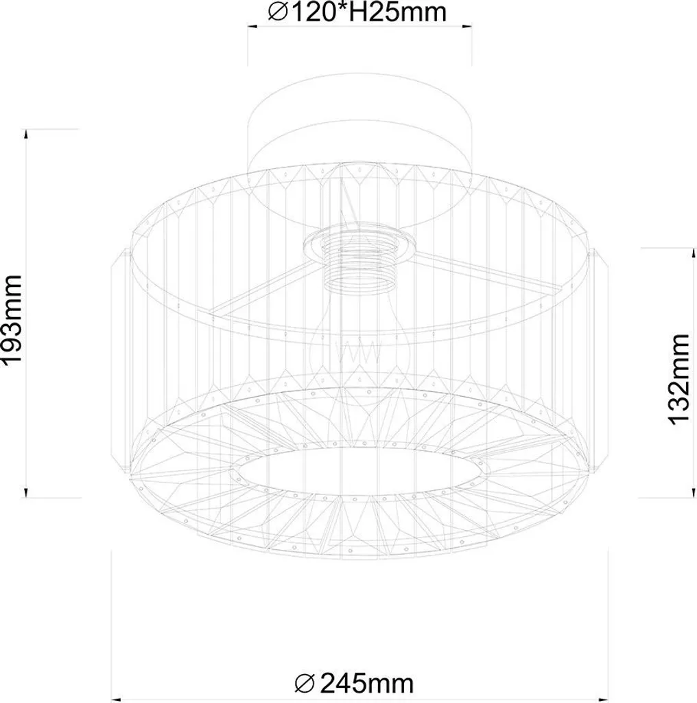 Plafonnier Compact E27 pour Éclairage de Prestige en Petits Espaces