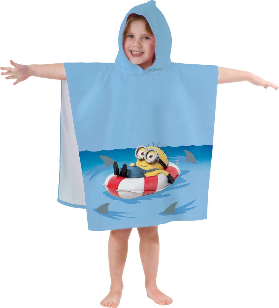 Minions Badeponcho Kapuze Duschtuch Badetuch Strandtuch 60x120cm