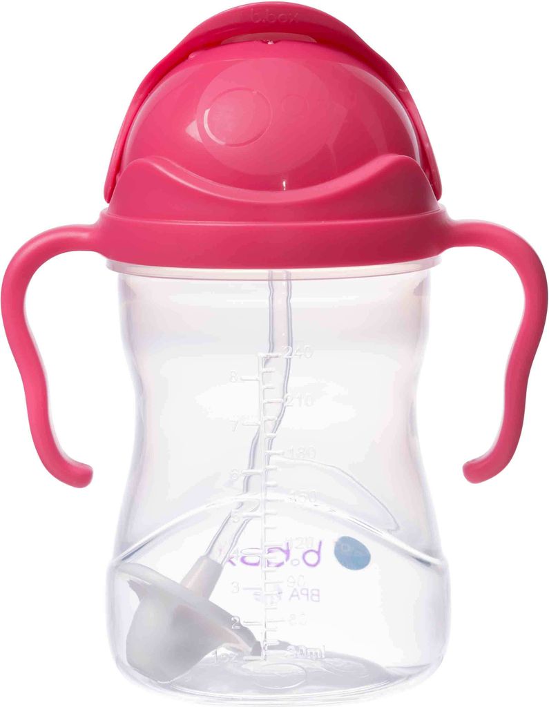 Borraccia con cannuccia 240 ml lampone / B.box Immagine del prodotto 