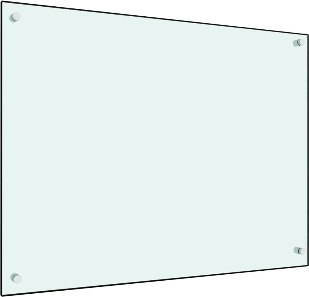 Fond de cuisine blanc 80x60 cm en verre trempé - crédence protection