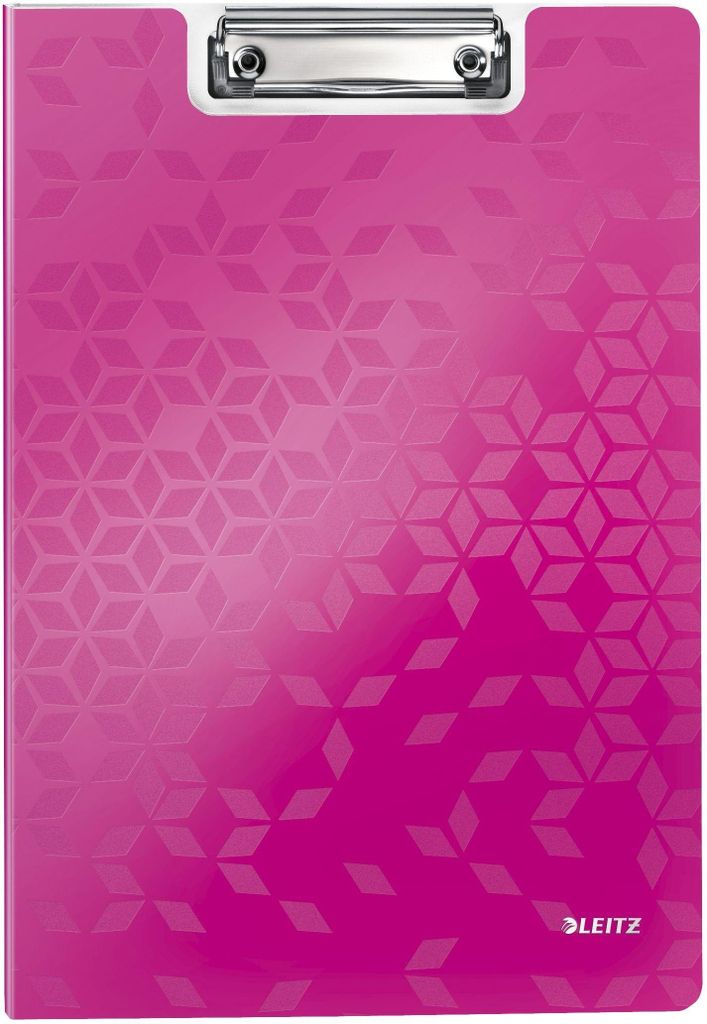 Leitz WOW Clipfolder with cover, A4, Hartschaumstoff, Pink, Produktbild 