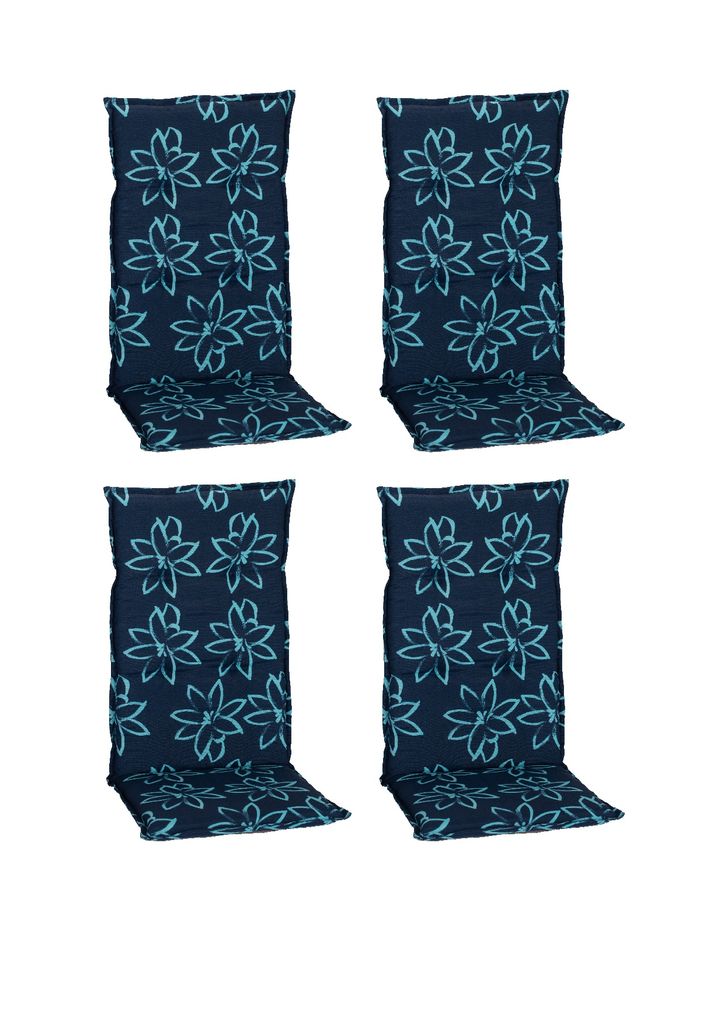 4er Set Auflage Bunde M134 Blume hell-blau
