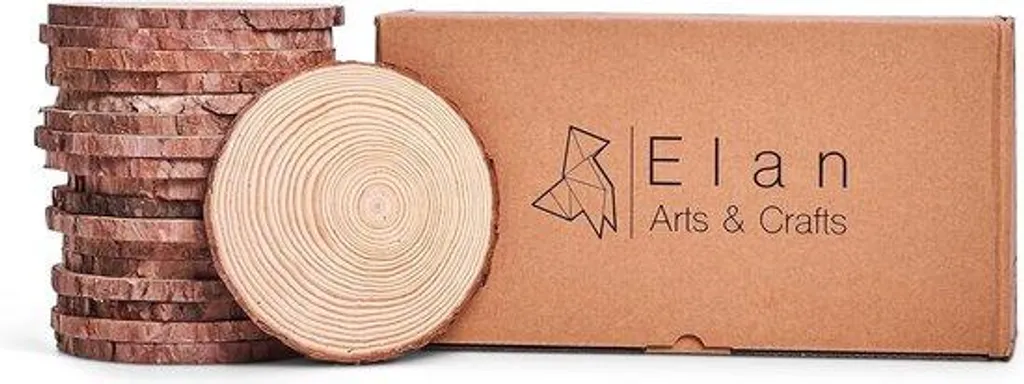Roues en bois de 14-16 cm, lot de 18 rondelles naturelles pour artisanat
