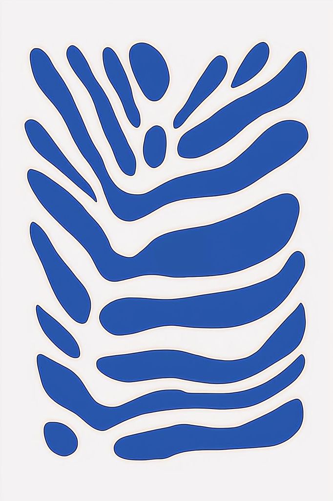 Plakat 40x60cm Welle Minimalistisch, Innenräume Skandinavisch Stil, Boho