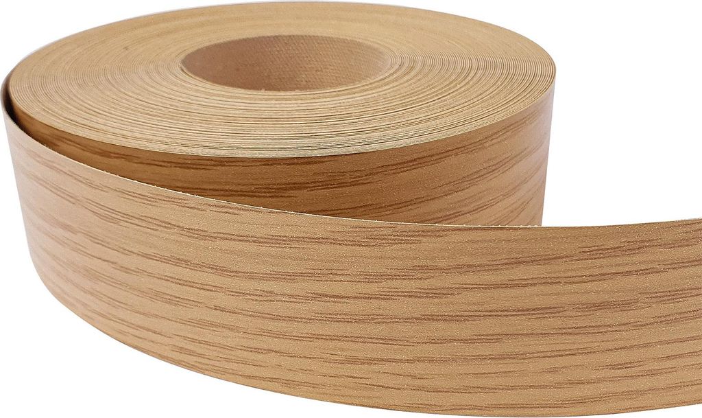Kantenumleimer 4x500 cm - Eiche - Melamin Kantenband mit Schmelzkleber für stabile Möbelkanten - Umleimer für Schutz und dekorativen Abschluss v...