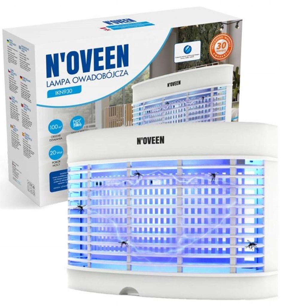 Lampa owadobójcza NOVEEN IKN930, 20W, 100 m², biała Zdjęcie produktu 