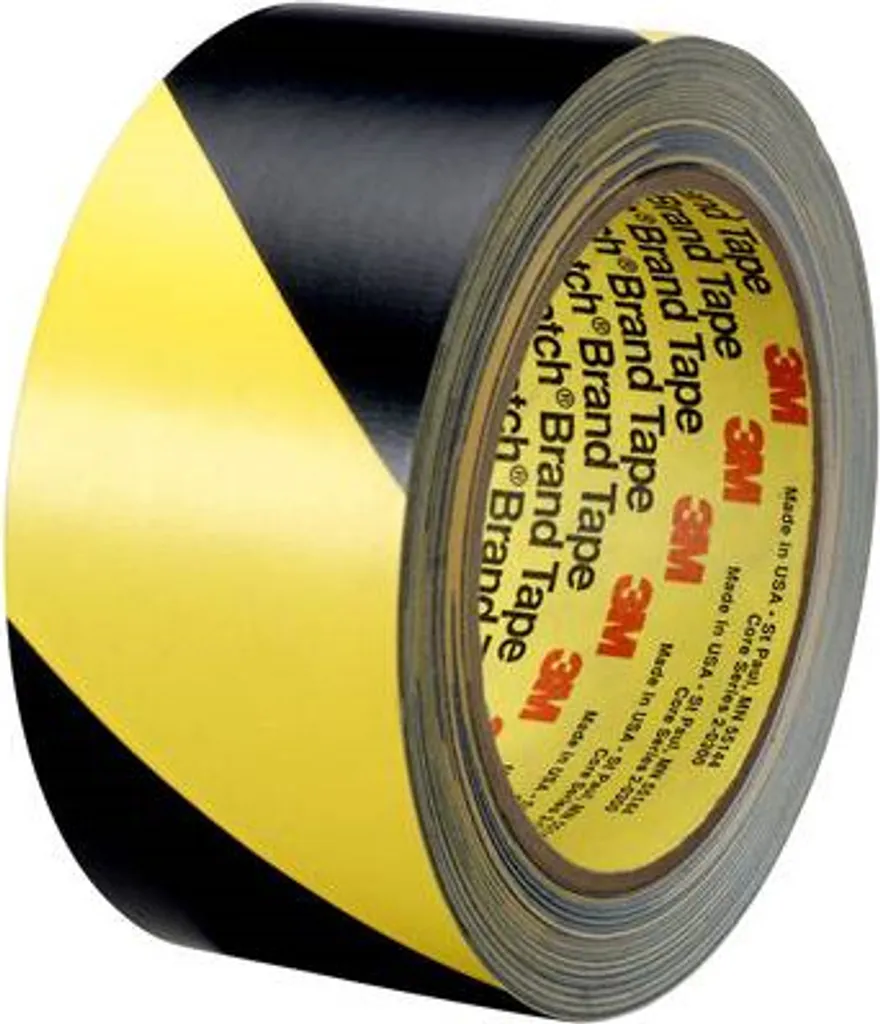 Ruban Vinyle de Danger 3M 33m x 100mm Jaune et Noir Résistant à l'Usure