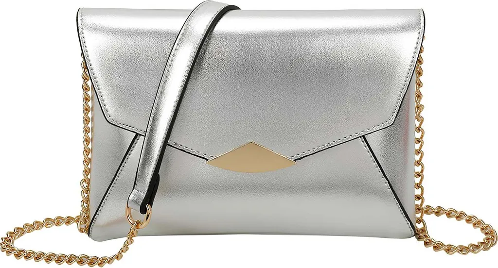 Borsa da Sera Gallantry Argento | Pochette Elegante con Tracolla Rimovibile