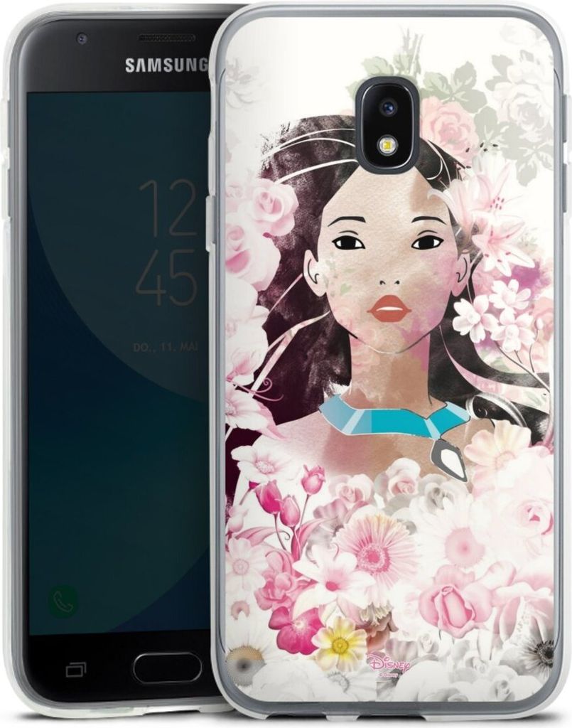 DeinDesign Handyhülle für Samsung Galaxy J3 Duos (2017) Silikon Hülle Case Smartphone Schutzhülle Disney Offizielles Lizenzprodukt Pocahontas