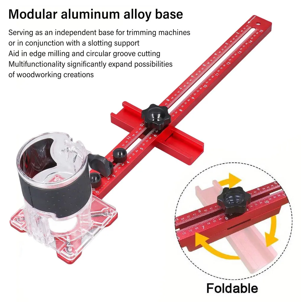 Support défonceuse pour rainures droites et cercles parfaits 445 mm - 5