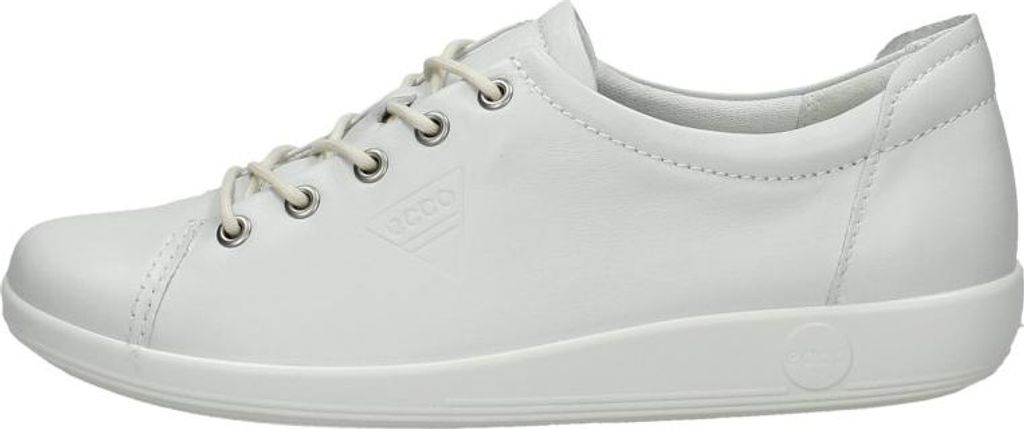 Ecco Soft 2.0  Veterschoenen Laag - Wit - Maat 38 Produktbild 