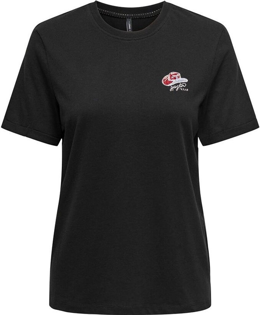 Only West Life Kurzarm-t-shirt Schwarz XL Frau Schwarz XL