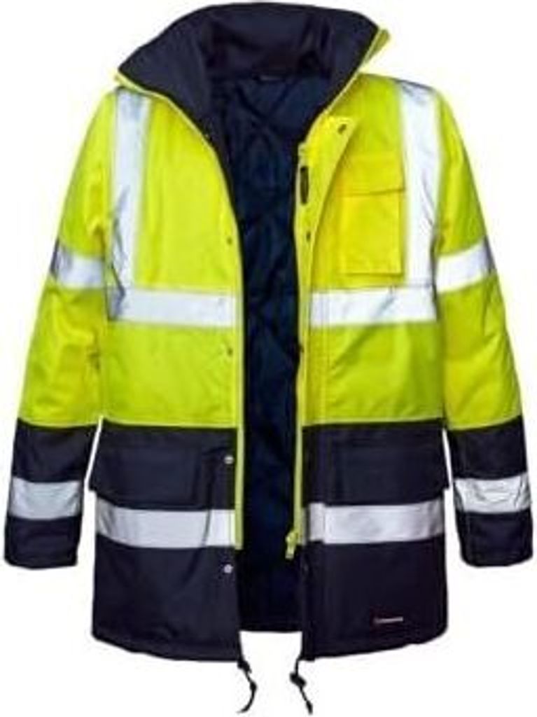 Winter Warnjacke WARNSCHUTZ PILOTENJACKE Arbeitsjacke Warnschutzjacke (BLIZAR-GELB) Gr. XL