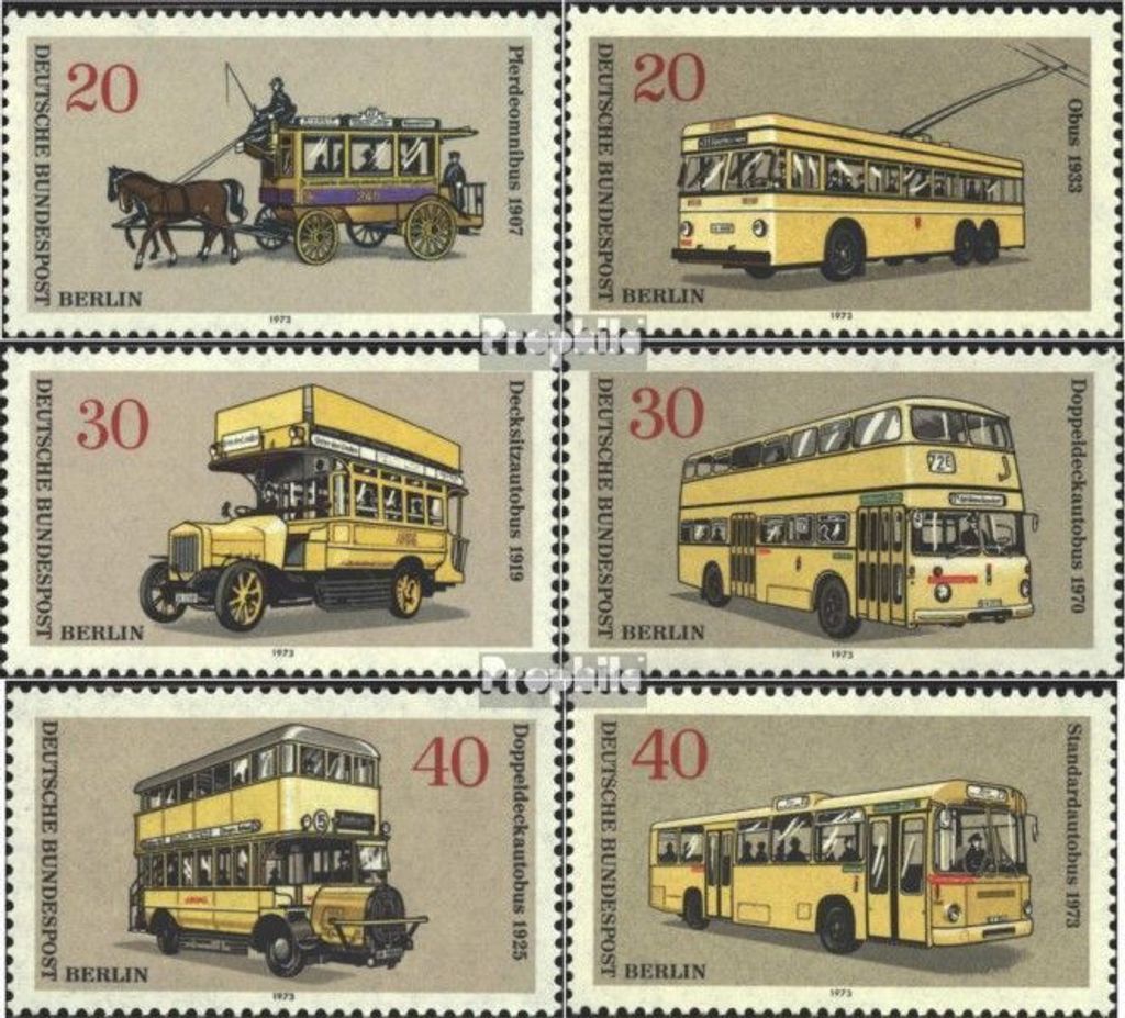 Briefmarken Berlin (West) 1973 Mi 446-451 (kompl.Ausgabe) postfrisch Verkehrsmittel