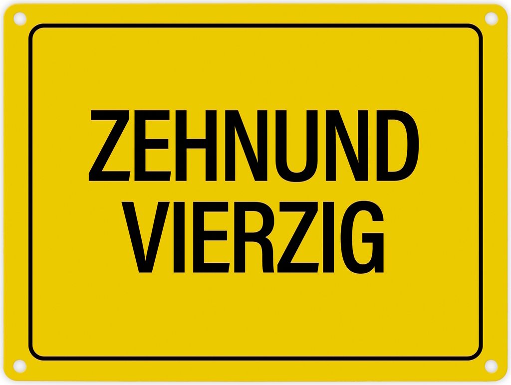 50. Geburtstag Metallschild mit Spruch: Zehnundvierzig Produktbild 