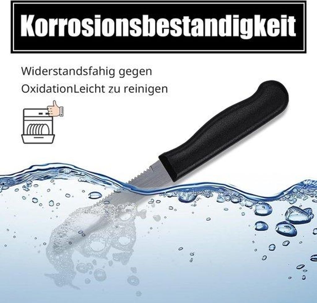 Edelstahl-Küchenmesser-Set von 12 Teile, spülmaschinenfest