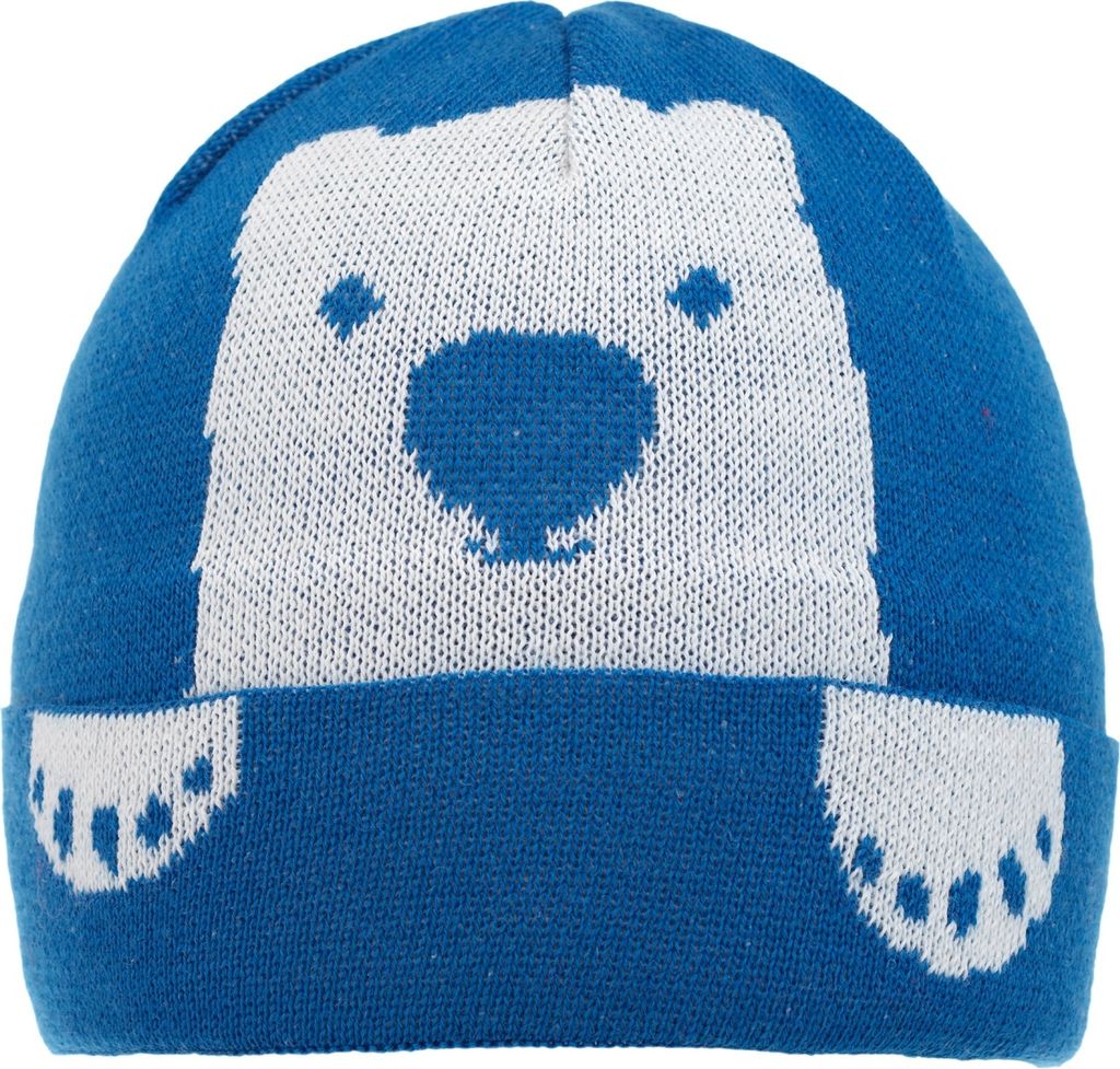 EISBÄR Winnie, Size 55, mittelblau/weiss, Kindermütze, Teilgefüttert, 71067
