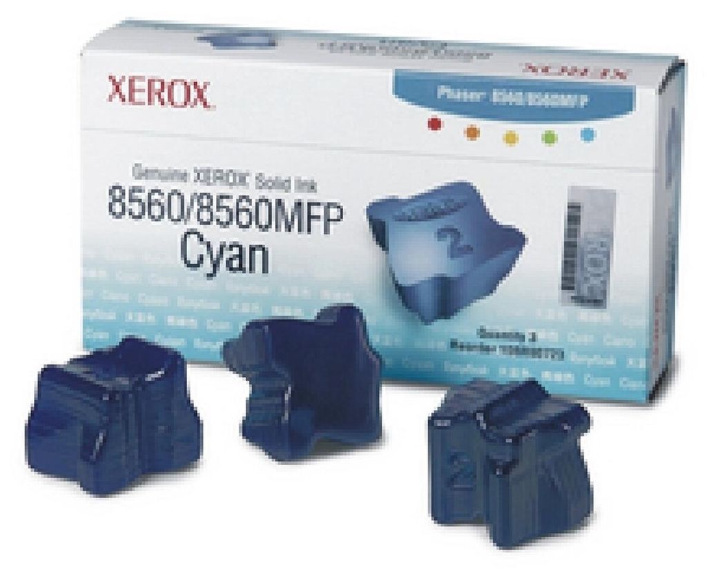 Tinte Genuine Solid Ink / cyan / bis zu 3400 Seiten / 3er Pack, Phaser 8560/8560MFP
