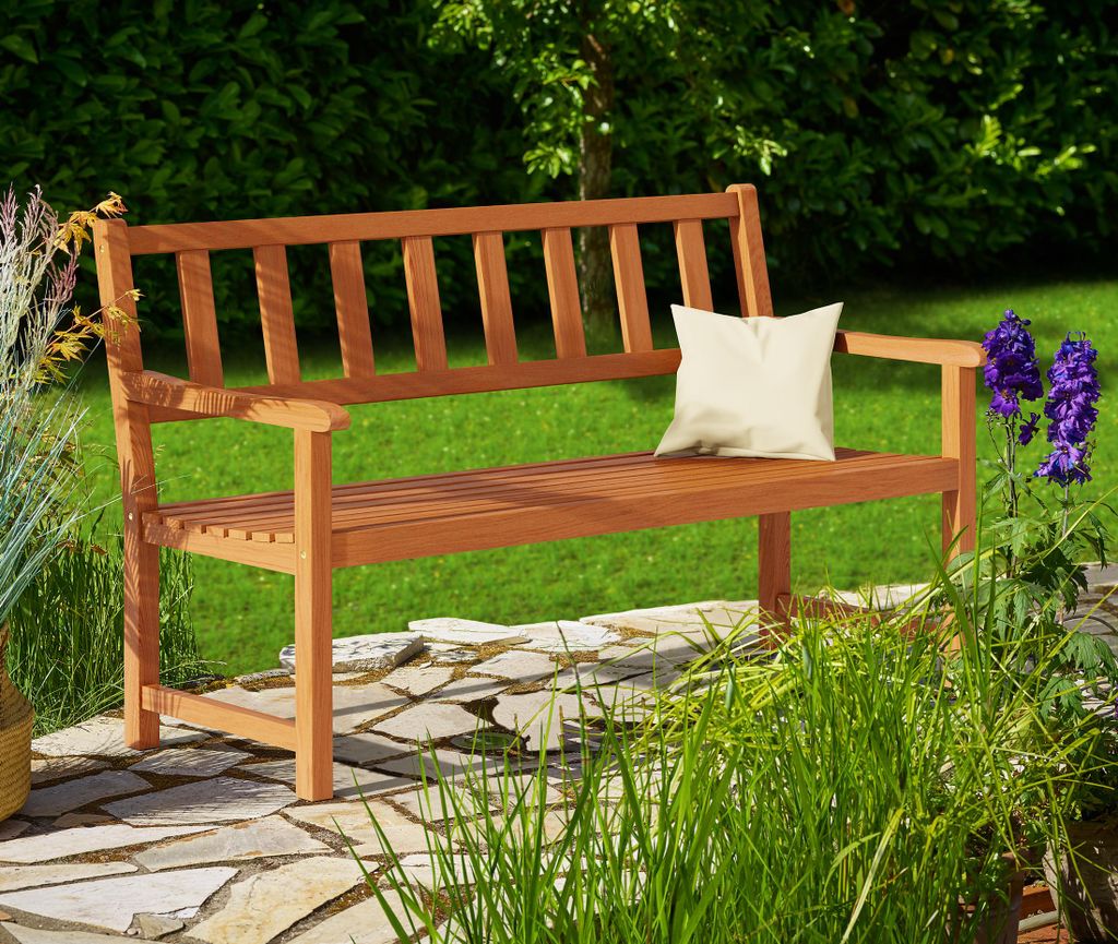 Banc de jardin Kensington 2 places en bois d’acacia 120 cm Image du produit 