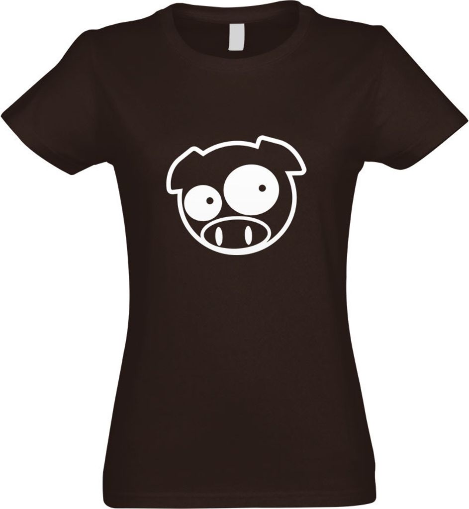 Kiwistar - T-Shirt tailliert - Damen - Chocolate - JDM Schwein - mit Motiv Bedruckt - Funshirt Design - Sport - Freizeit - Damen - XXL