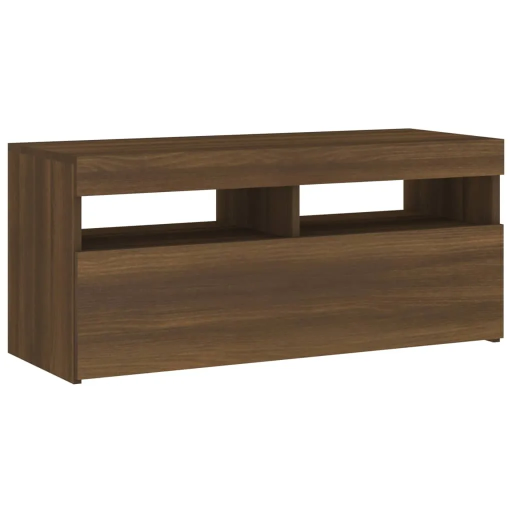 SYFAX Mobile Porta TV 90x35x40 cm con LED - Robusto e Facile da Montare