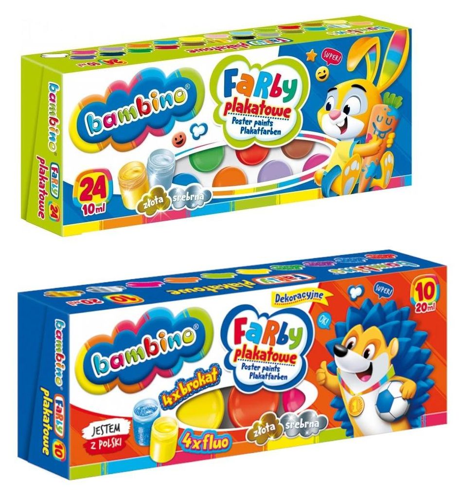 Farby Plakatowe 24Kol/10Ml. Bambino 2885 A'5 Zdjęcie produktu 