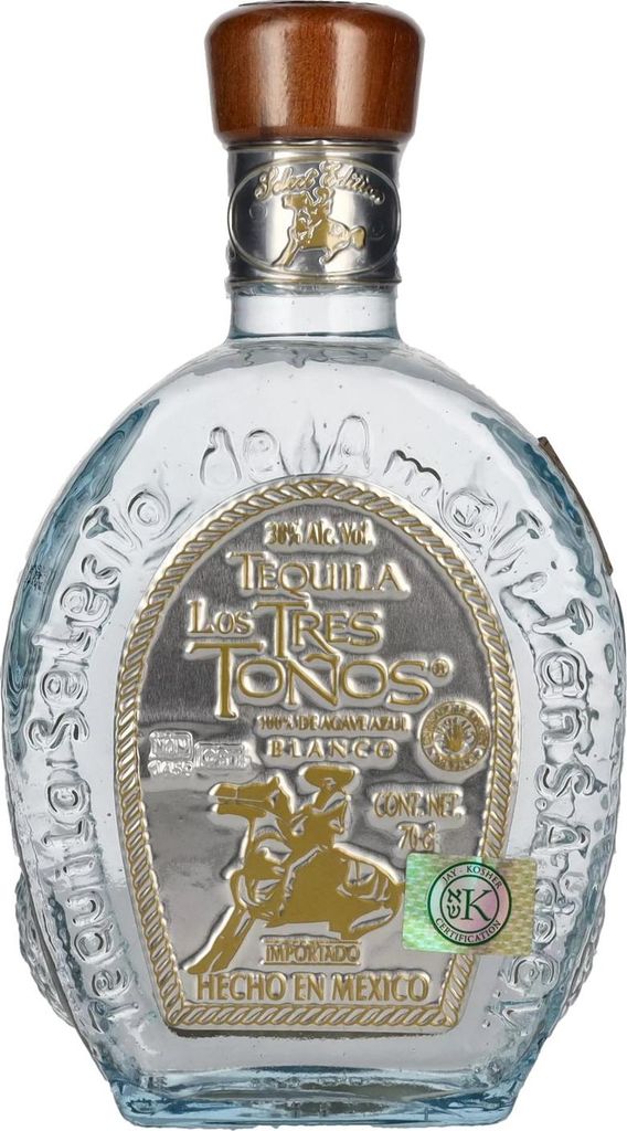 Los Tres Tonos BLANCO Tequila 38% Vol. 0,7l