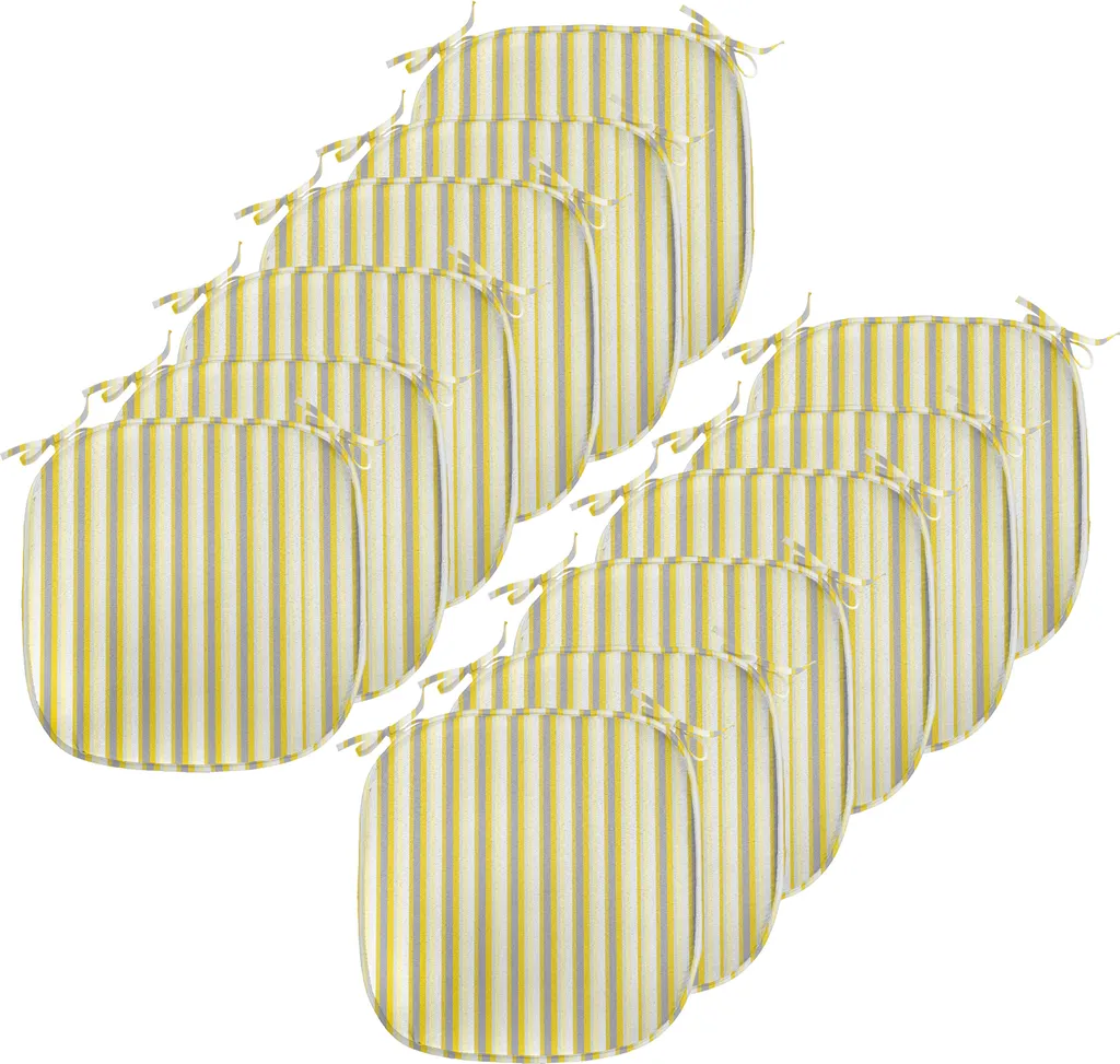 Cuscini Sedie 40x40 ABAKUHAUS Giallo Grigio - Set 12 per Famiglia - 1