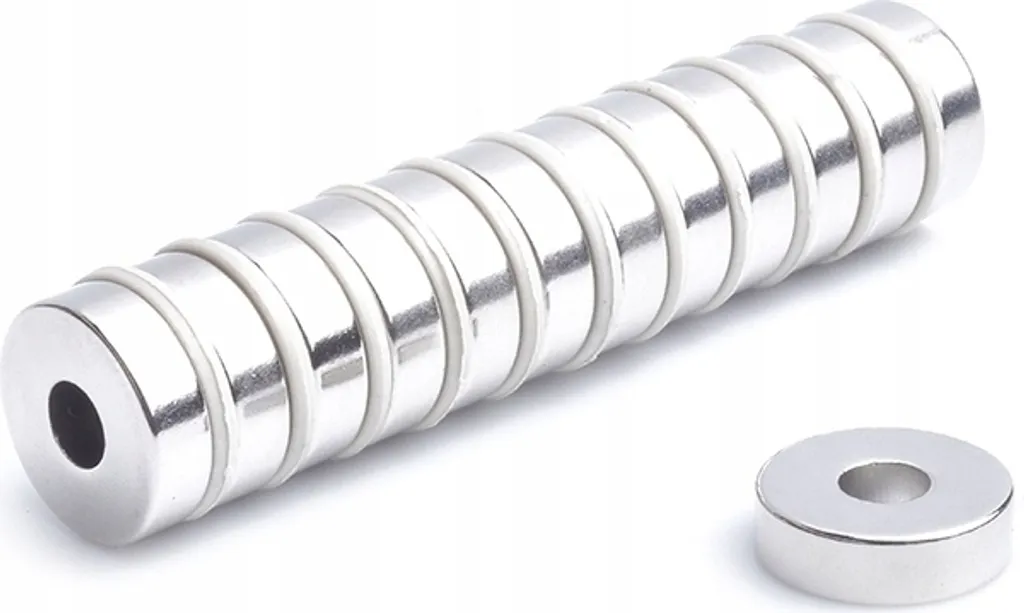 Aimant anneau en néodyme 17x6x5 mm N42 - Pack de 50 pièces pour fixation