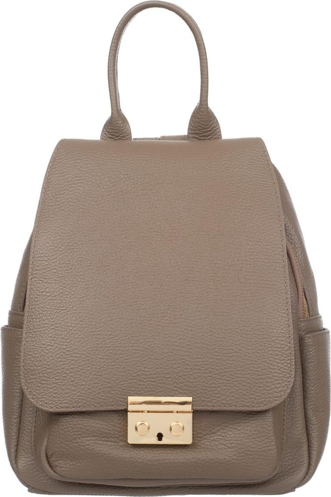 Vezze Rampa Taupe Damen Lederrucksack