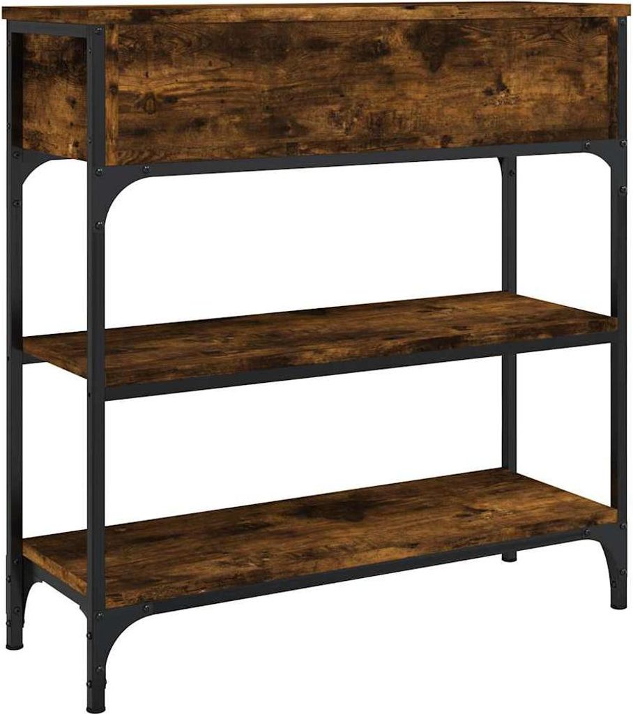 vidaXL Konsolentisch Räuchereiche 72,5x25x75 cm Holzwerkstoff