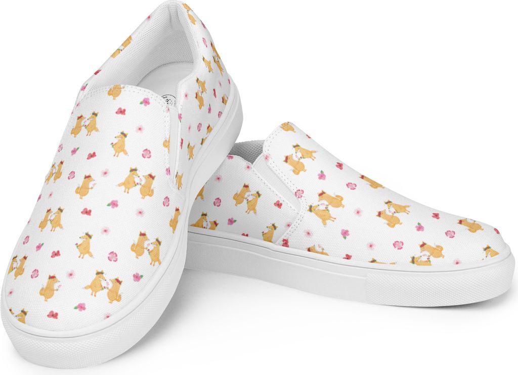 Mr. & Mrs. Panda Slipper Fuchs Blumen Größe 42 - Weiß - Geschenk, Boho, Für Damen, Loafer, Mokassins, Blume, Blumenliebe, Espadrilles, Freundin